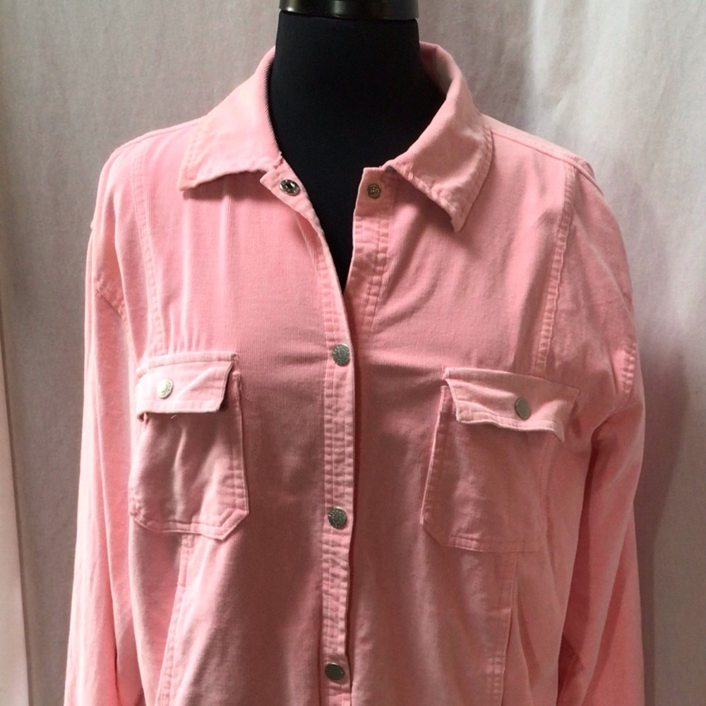 Fresh Produce Pink Corduroy jacket size Large
